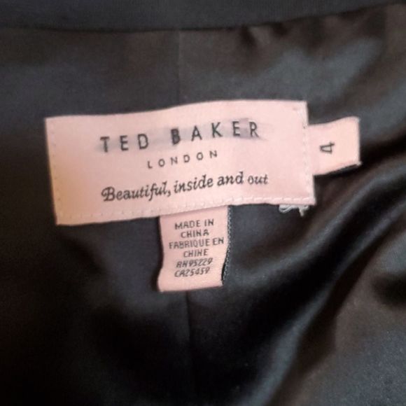 VEUC Ted Baker Black Dress w/Structured Stitching - Picture 12 of 12